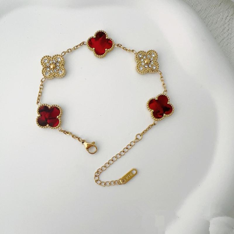 Новий великий двосторонній браслет з листочками та травою з бічними канавками, блискучий браслет з титанової сталі, дизайн легкої розкоші, браслет, що не тьмяніє 21cm кармін
Новий великий двосторонній браслет з листочками та травою з бічними канавками, блискучий браслет з титанової сталі, дизайн легкої розкоші, браслет, що не тьмяніє 21cm кармін