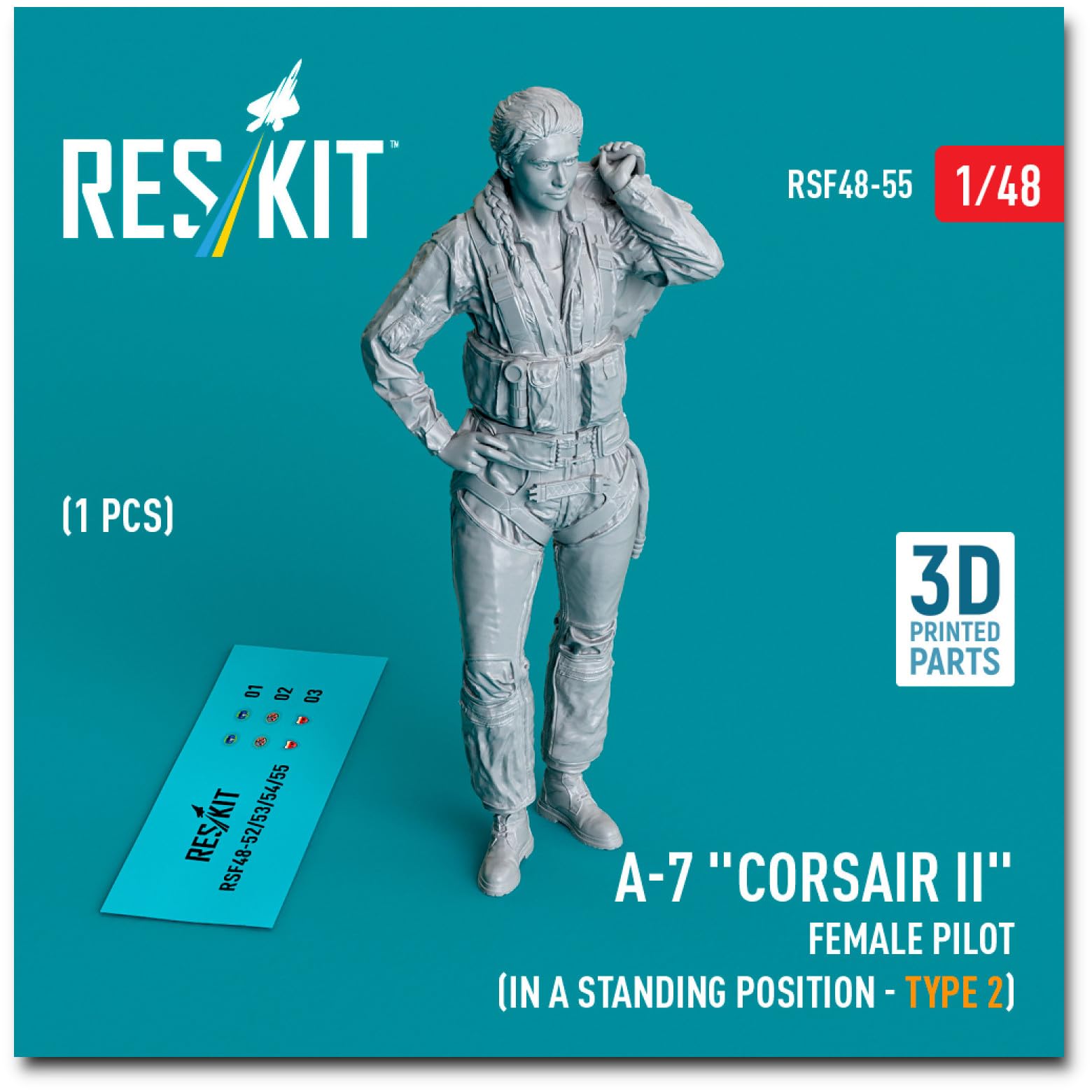Reskit Corsair II Женский пилот стоячая позиция 2 3D принтер смоляной комплект 1/48 A-7 RSKF48-0055 (Самолет)
Reskit Corsair II Женский пилот стоячая позиция 2 3D принтер смоляной комплект 1/48 A-7 RSKF48-0055 (Самолет)