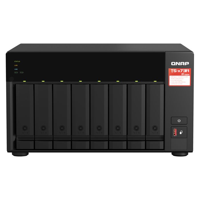 Serveur de Stockage (NAS) - QNAP - TS-873A-8G - 2,5GbE AMD Ryzen quad-core
Serveur de Stockage (NAS) - QNAP - TS-873A-8G - 2,5GbE AMD Ryzen quad-core
