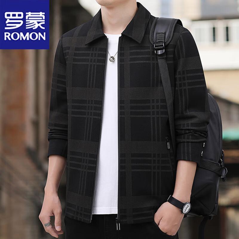 ROMON Men s Casual Plaid Lapel Jacket M
ROMON Men s Casual Plaid Lapel Jacket M