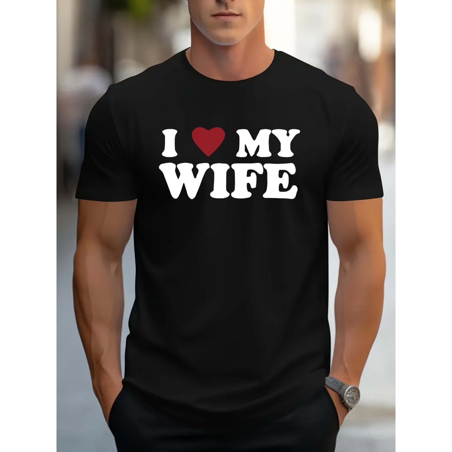 Men S Funny I Love My Wife Graphic T-Shirt with Red Heart - White Casual Round Neck Short Sleeve Tee XXL
Men S Funny I Love My Wife Graphic T-Shirt with Red Heart - White Casual Round Neck Short Sleeve Tee XXL