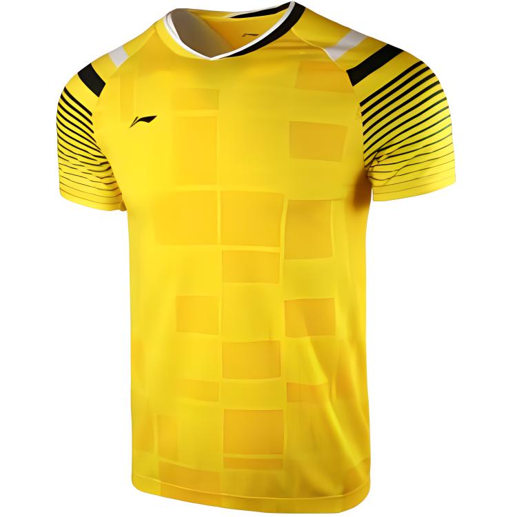 Li-Ning Comfortable Casual Simple Striped Color Block V-Neck Short Sleeve Badminton Shirt Men tops Yellow AAYQ243-2 M
Li-Ning Comfortable Casual Simple Striped Color Block V-Neck Short Sleeve Badminton Shirt Men tops Yellow AAYQ243-2 M