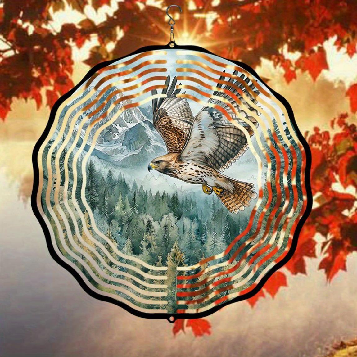 Eagle in Flight Metal Wind Chime Outdoor Garden Decor Sunrise Forest Design Bird Repellent No Battery Needed Durable Weather Resistant 01A
Eagle in Flight Metal Wind Chime Outdoor Garden Decor Sunrise Forest Design Bird Repellent No Battery Needed Durable Weather Resistant 01A