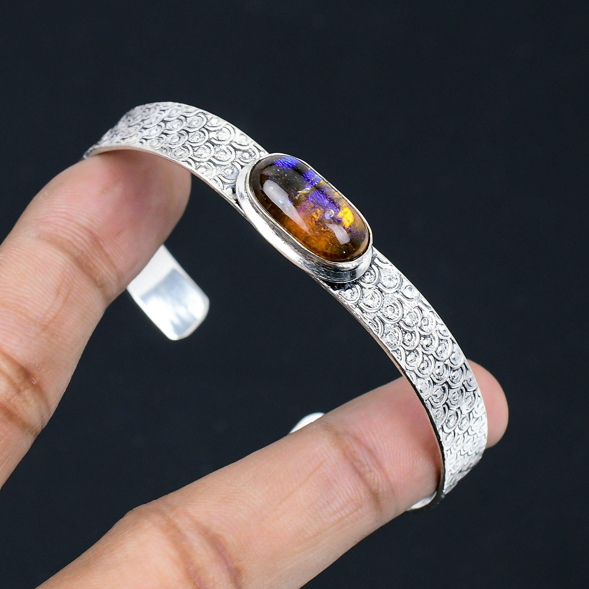 Oval American Dichroic Glass Gemstone 925 Sterling Silver Art Deco Wife Bangle Adjustable
Oval American Dichroic Glass Gemstone 925 Sterling Silver Art Deco Wife Bangle Adjustable