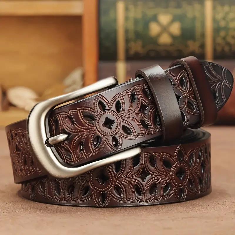Ladies Belt Leather Hollow Cowhide Belt Fine Decorative Belt 115cm темно-коричневого кольору
Ladies Belt Leather Hollow Cowhide Belt Fine Decorative Belt 115cm темно-коричневого кольору