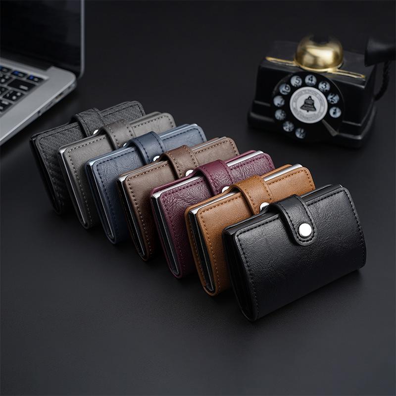 Supply dollar clip card holder, new PU wallet aluminum alloy automatic elastic card bag вуглецевого волокна, чорного кольору
Supply dollar clip card holder, new PU wallet aluminum alloy automatic elastic card bag вуглецевого волокна, чорного кольору