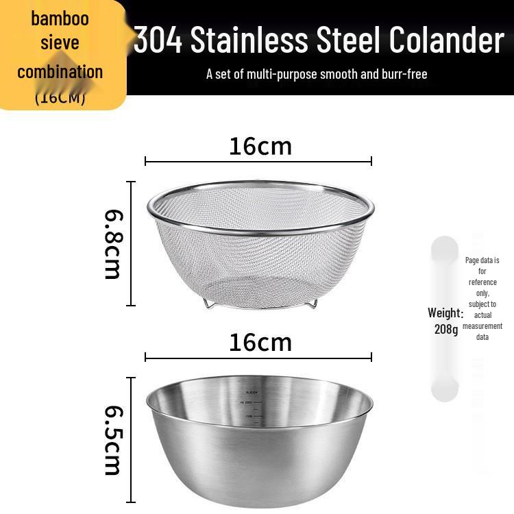 Food-Grade Stainless Steel Basin for Kitchen Tasks: Veggie Washing, Dough Kneading, Egg Beating, Salad Prep, Cooking.
Food-Grade Stainless Steel Basin for Kitchen Tasks: Veggie Washing, Dough Kneading, Egg Beating, Salad Prep, Cooking.