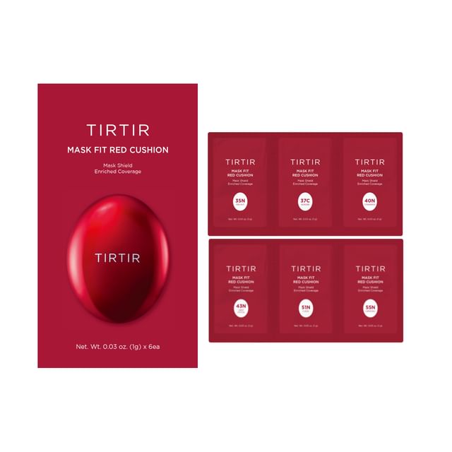TIRTIR - Mask Fit Red Cushion 6 Shade Trial Kit - 5 Colors Medium Deep (33C-34W)
TIRTIR - Mask Fit Red Cushion 6 Shade Trial Kit - 5 Colors Medium Deep (33C-34W)