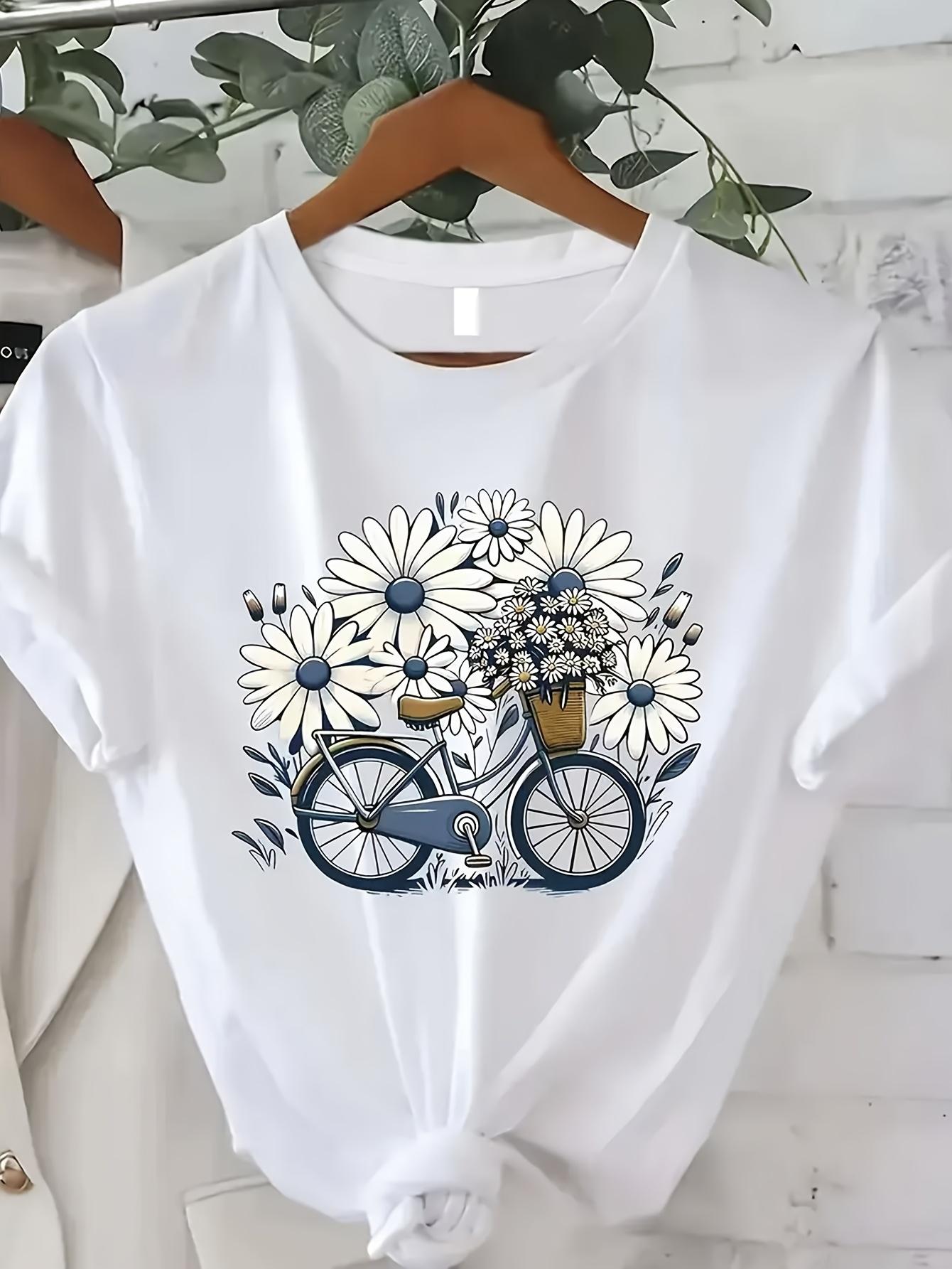 Women s Short-sleeve T-shirt with Bicycle Print, Round Neck, Cool and Breathable for Summer, Comfortable for Outdoor, Camping, and Holiday Gifts 5XL різнокольоровий
Women s Short-sleeve T-shirt with Bicycle Print, Round Neck, Cool and Breathable for Summer, Comfortable for Outdoor, Camping, and Holiday Gifts 5XL різнокольоровий