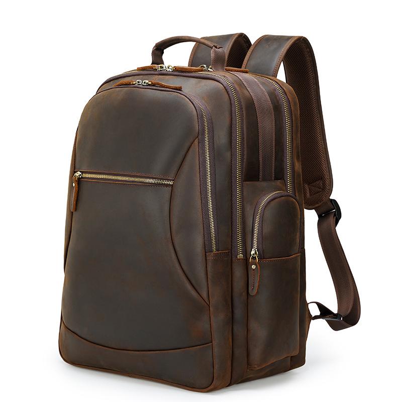 Luxury 17 Inch Leather Backpack Large Capacity Laptop Backpack For Computer Top Layer Cowhide Travel Bag Men Outdoor темно-коричневого кольору
Luxury 17 Inch Leather Backpack Large Capacity Laptop Backpack For Computer Top Layer Cowhide Travel Bag Men Outdoor темно-коричневого кольору