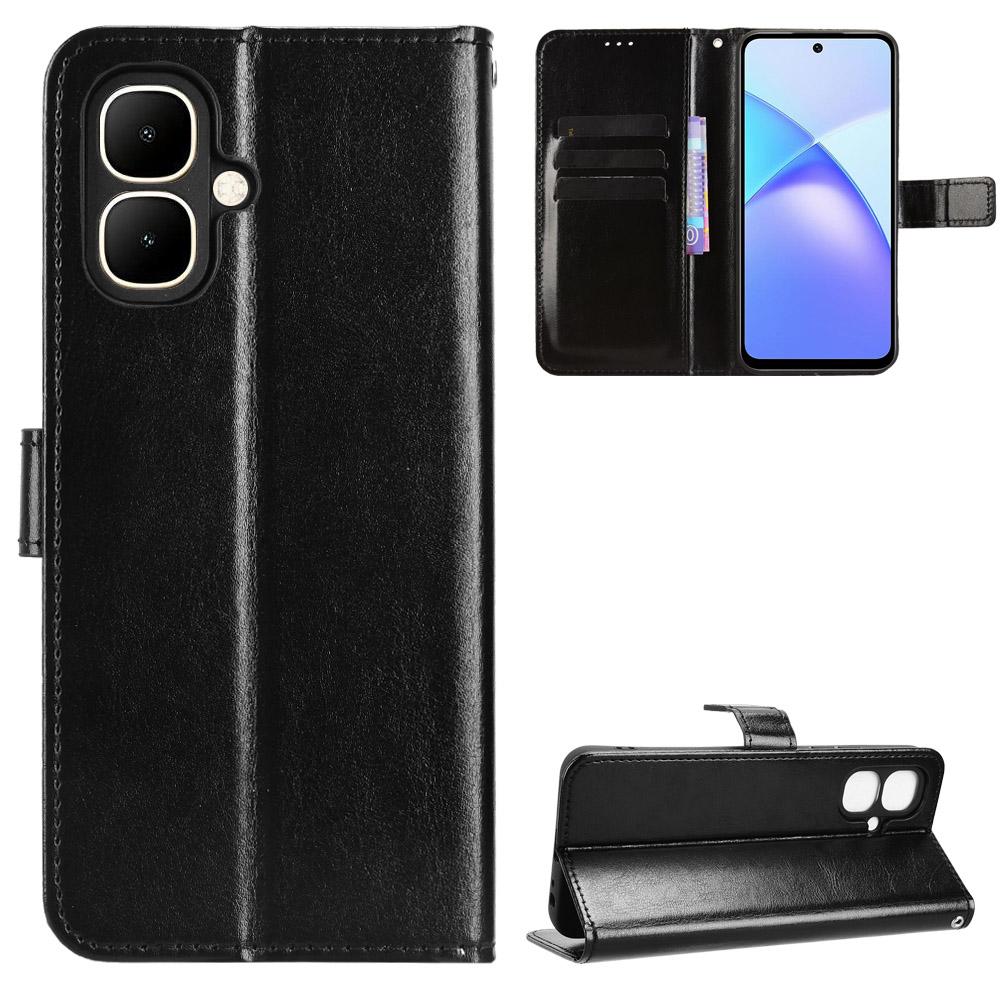 For TECNO Pop 10/Infinix Smart 10 PU Leather Case with Strap Crazy Horse Texture Phone Wallet Cover Black
For TECNO Pop 10/Infinix Smart 10 PU Leather Case with Strap Crazy Horse Texture Phone Wallet Cover Black