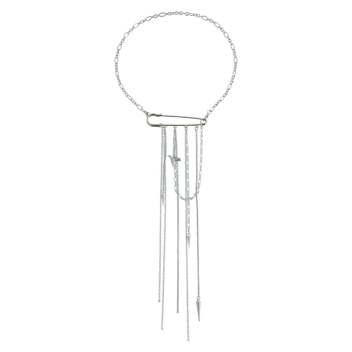 Spice girl style subculture long fringed necklace, niche design sense, one accessory and two accessories
Spice girl style subculture long fringed necklace, niche design sense, one accessory and two accessories