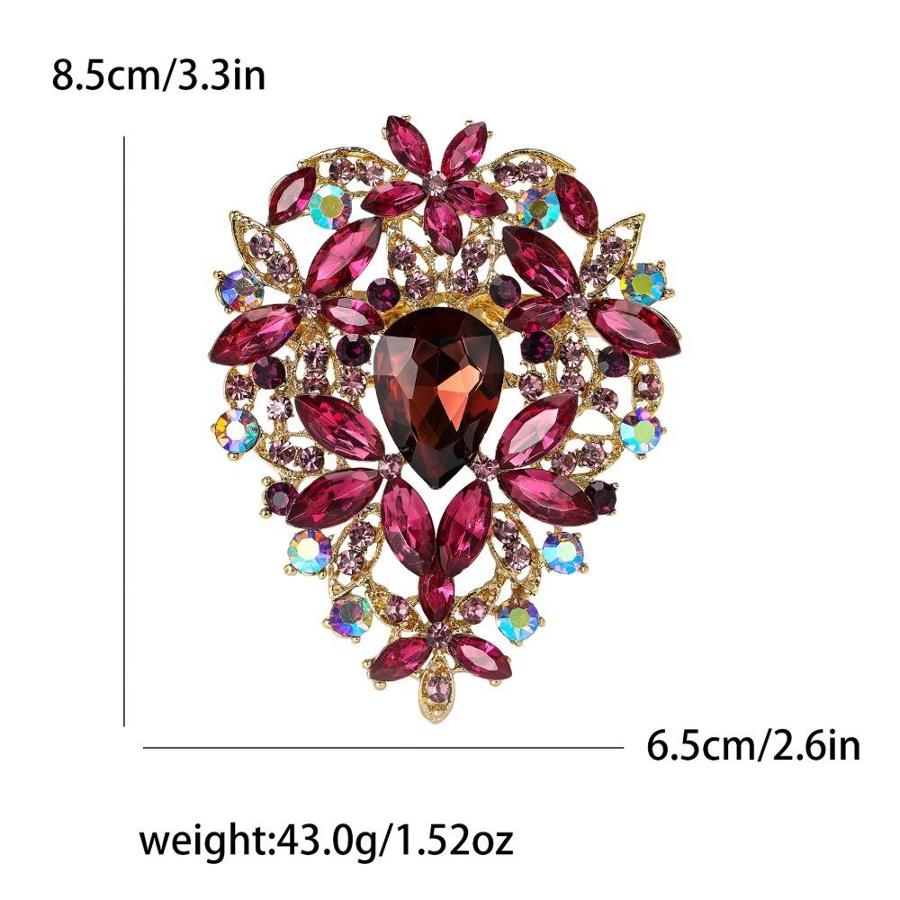 Skeleton Flower Design Baroque Brooch Multi-color Shining Rhinestone Pins Large Crystal Brooch Wedding Holiday Party Gifts фіолетовий
Skeleton Flower Design Baroque Brooch Multi-color Shining Rhinestone Pins Large Crystal Brooch Wedding Holiday Party Gifts фіолетовий