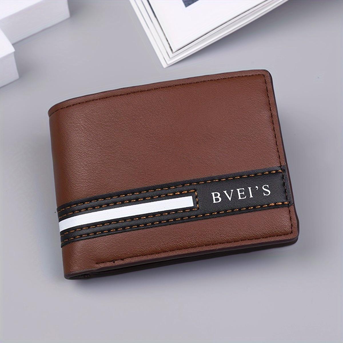 Мужской кошелек из ПУ — повседневный стиль с узором в виде алфавита, цветными блоками, держателем для нескольких карт, короткий кошелек двойного сложения кофейный
Мужской кошелек из ПУ — повседневный стиль с узором в виде алфавита, цветными блоками, держателем для нескольких карт, короткий кошелек двойного сложения кофейный