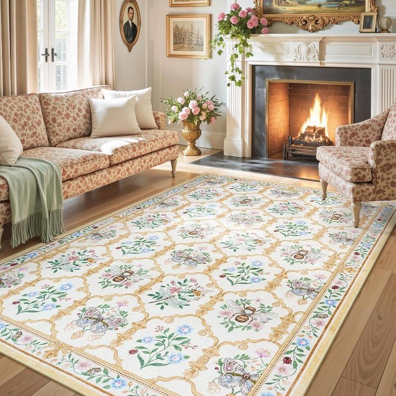 Luxury Floral Living Room Carpet Home Decoration Sofa Coffee Table Non-Slip Floor Mat Soft Machine Washable Bedroom Beside Rug 50X80cm
Luxury Floral Living Room Carpet Home Decoration Sofa Coffee Table Non-Slip Floor Mat Soft Machine Washable Bedroom Beside Rug 50X80cm