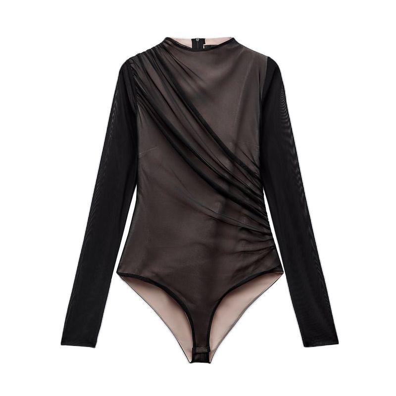 Autumn Stand Collar Tight Bottoming French Peplum Top Black L
Autumn Stand Collar Tight Bottoming French Peplum Top Black L