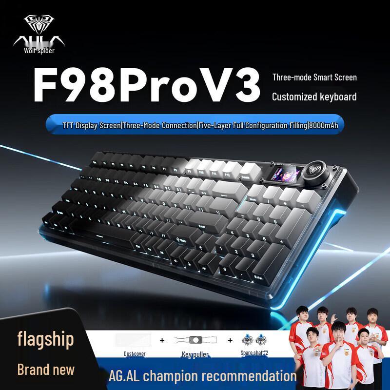 AULA F98ProV3 Прозора прокладка Механічна клавіатура
AULA F98ProV3 Прозора прокладка Механічна клавіатура