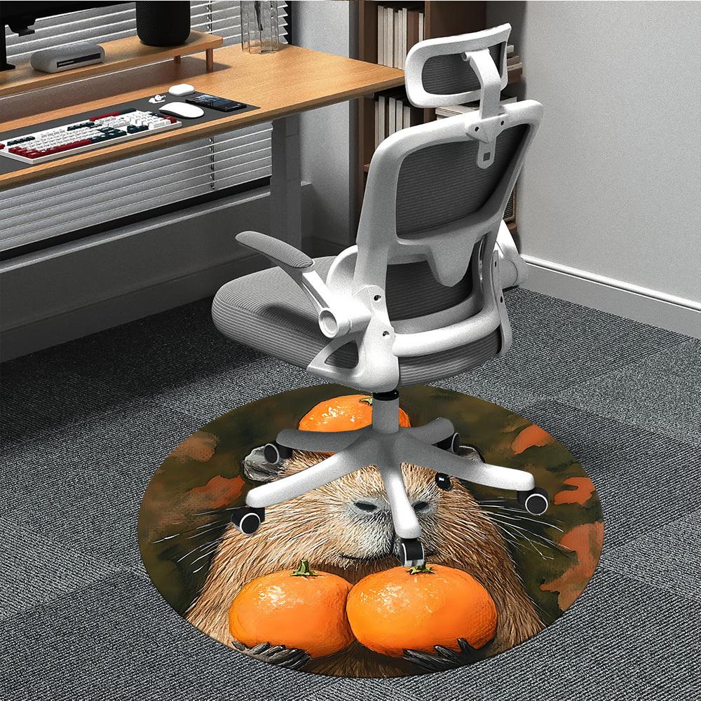 1pc Orange Capybara Office Round Rug, Non-slip, Soft and Durable Office Rug for Interior Decoration, Perfect for Office, Beautiful Decoration yy260324 80cm by 80cm
1pc Orange Capybara Office Round Rug, Non-slip, Soft and Durable Office Rug for Interior Decoration, Perfect for Office, Beautiful Decoration yy260324 80cm by 80cm
