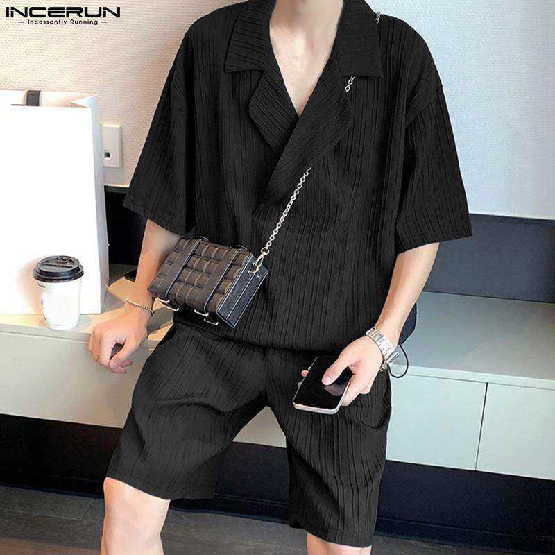INCERUN Лето 2ШТ Мужчины Две части Комплекты с коротким рукавом Блейзер
INCERUN Лето 2ШТ Мужчины Две части Комплекты с коротким рукавом Блейзер
