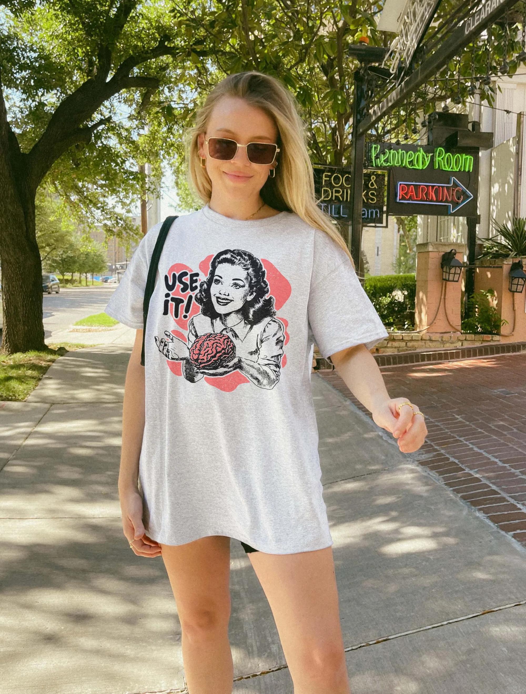 Use Your Brain Aesthetic Tshirt A Fun Retro 1950s Style Advertising Spoof Tshirt Satirical Quotes A Gift for Thinkers S
Use Your Brain Aesthetic Tshirt A Fun Retro 1950s Style Advertising Spoof Tshirt Satirical Quotes A Gift for Thinkers S