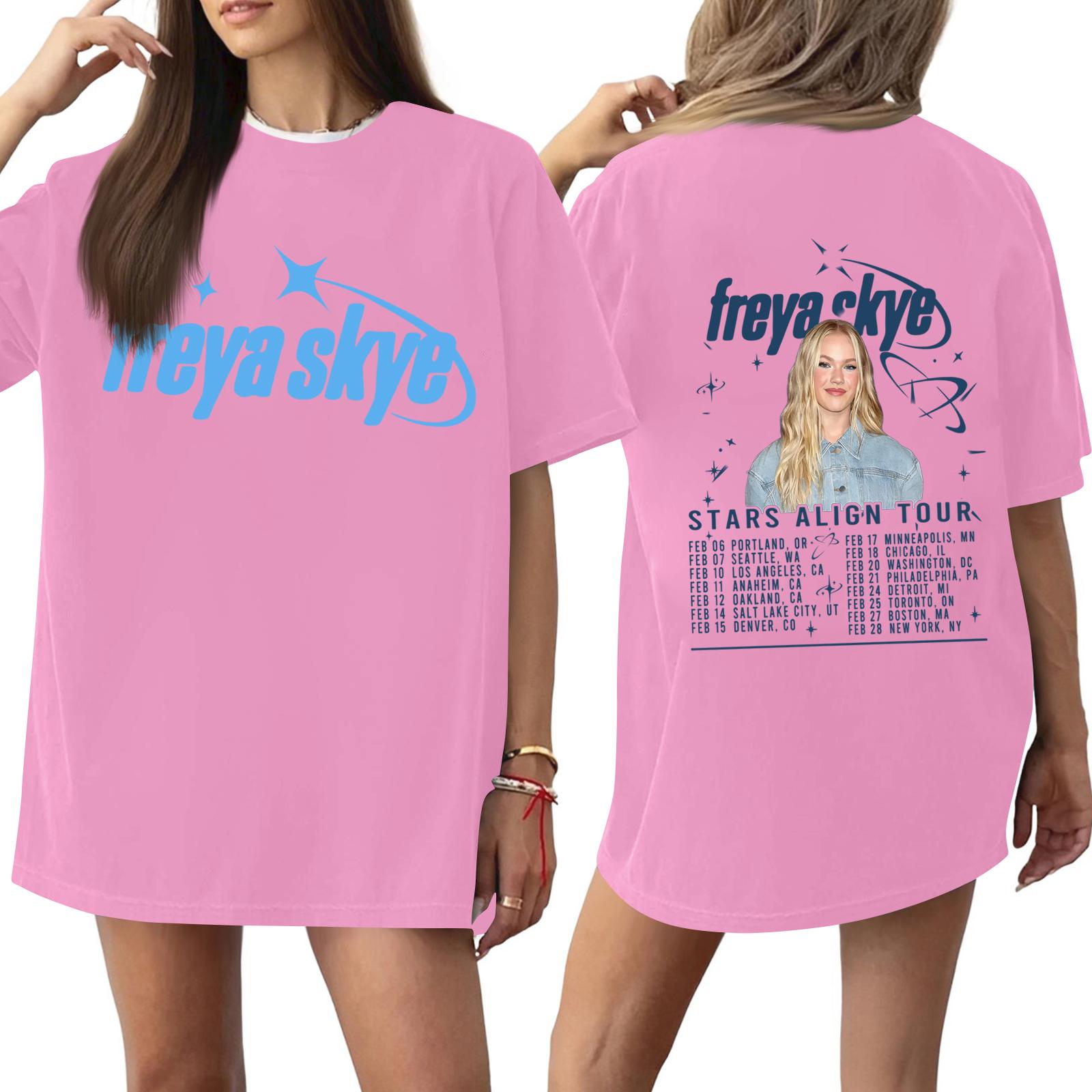 Freya Skye Casual Short Sleeve T Shirt Oversized Fit Soft Fabric Letter Graphic Print Comfortable Daily Wear S розовый
Freya Skye Casual Short Sleeve T Shirt Oversized Fit Soft Fabric Letter Graphic Print Comfortable Daily Wear S розовый