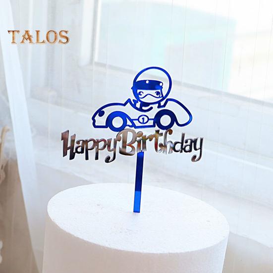 Топпер для торта «С Днем Рождения», многоразовый декоративный экологически чистый практичный милый мальчик-космонавт, планета, топпер для торта на день рождения, товары для вечеринок