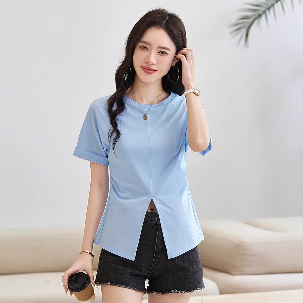 1980s Inspired Mercerized Cotton Crop Top with Rolled Sleeves and Slit Design Extra Extra Large белый
1980s Inspired Mercerized Cotton Crop Top with Rolled Sleeves and Slit Design Extra Extra Large белый