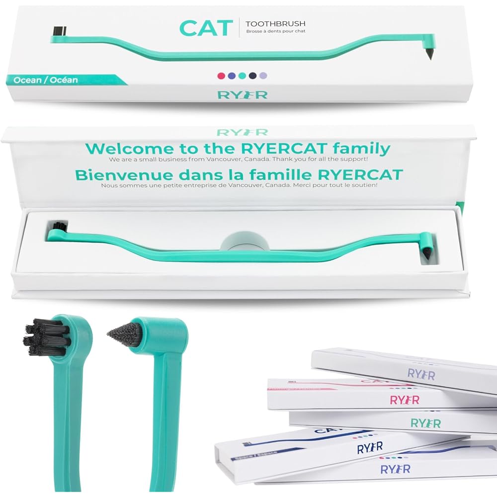 RYERCAT Dual-Sided Cat Toothbrush Ocean Blue + Dental Care + Plaque Removal + Fresh Breath
RYERCAT Dual-Sided Cat Toothbrush Ocean Blue + Dental Care + Plaque Removal + Fresh Breath