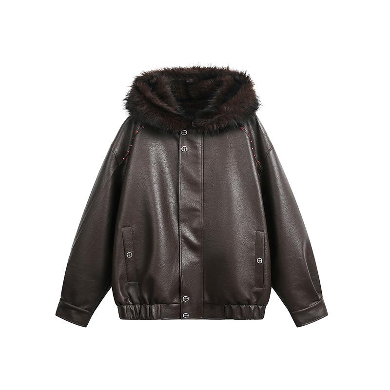 Men s American Black Hooded Mountain Eagle Jacket: Winter Plus Velvet Thickened Cotton Coat with Fur Collar XXL коричневий
Men s American Black Hooded Mountain Eagle Jacket: Winter Plus Velvet Thickened Cotton Coat with Fur Collar XXL коричневий