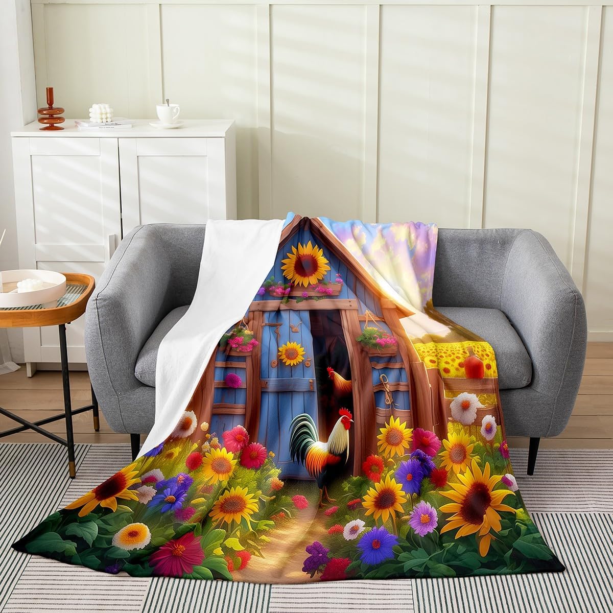 Rustic Farmhouse Fuzzy Throw Blanket with Red Truck Barn Print Ultra Soft Flannel Fleece for Sofa Couch or Bed Blooming Flowers 100x150cm
Rustic Farmhouse Fuzzy Throw Blanket with Red Truck Barn Print Ultra Soft Flannel Fleece for Sofa Couch or Bed Blooming Flowers 100x150cm