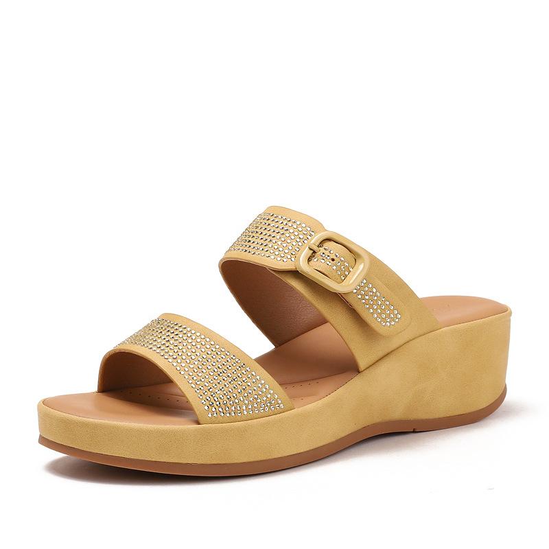 Rhinestone slope slippers women wear South East Asia Bohemian ethnic style Roman vacation word with sandals 36
Rhinestone slope slippers women wear South East Asia Bohemian ethnic style Roman vacation word with sandals 36