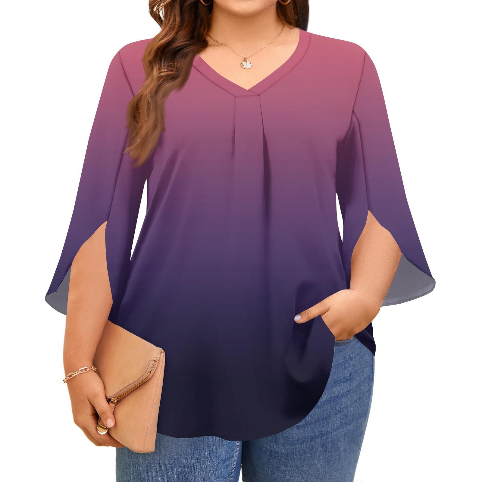 Женские топы с принтом, V-образным вырезом, больших размеров, с рукавами 3/4, элегантные рубашки XXXL фиолетовый
Женские топы с принтом, V-образным вырезом, больших размеров, с рукавами 3/4, элегантные рубашки XXXL фиолетовый