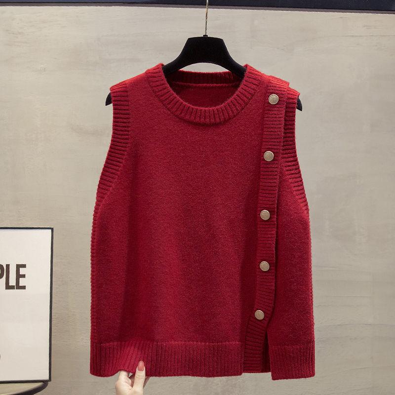 Весняно-осінній жіночий в’язаний жилет з круглим вирізом В’язаний жіночий короткий топ без рукавів, вільний 2XL червоний
Весняно-осінній жіночий в’язаний жилет з круглим вирізом В’язаний жіночий короткий топ без рукавів, вільний 2XL червоний