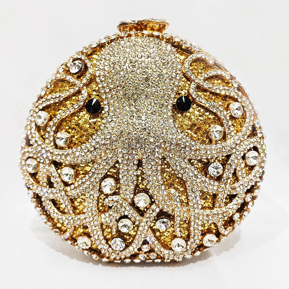 Octopus Women Crystal Evening Purse Clutch Round 8 Colors Luxury Lady Clutch Champagne/Red/Silver Wedding Bag For Female Handbag 14.5cmX13cmX5cm
Octopus Women Crystal Evening Purse Clutch Round 8 Colors Luxury Lady Clutch Champagne/Red/Silver Wedding Bag For Female Handbag 14.5cmX13cmX5cm