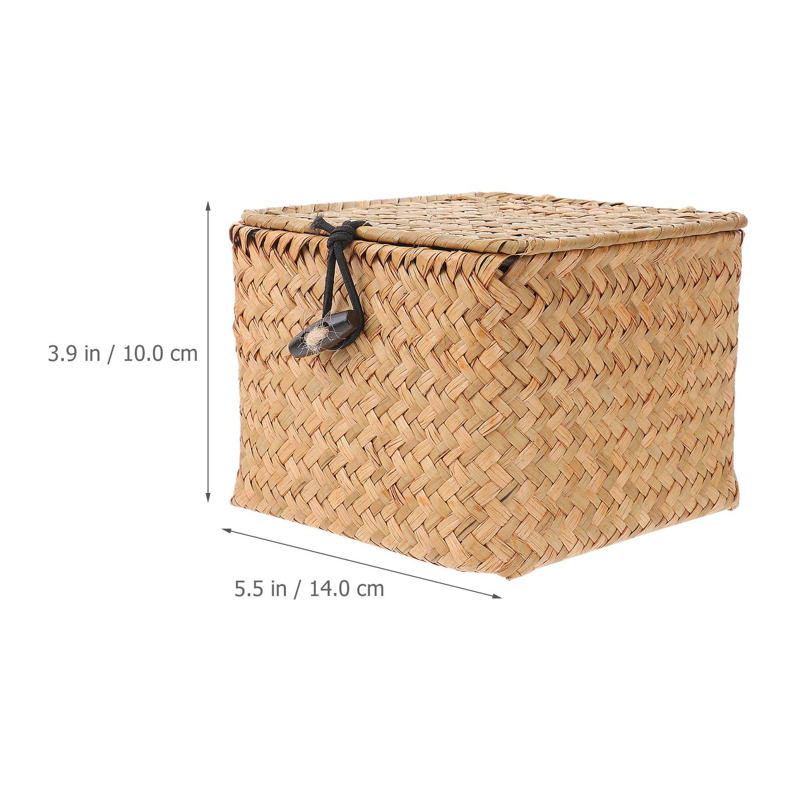 Medium Straw Box with Cover Natural Cattail Stem Crafted Storage Holder for Tea Jewelry Earrings Necklaces Home 13x13cm
Medium Straw Box with Cover Natural Cattail Stem Crafted Storage Holder for Tea Jewelry Earrings Necklaces Home 13x13cm