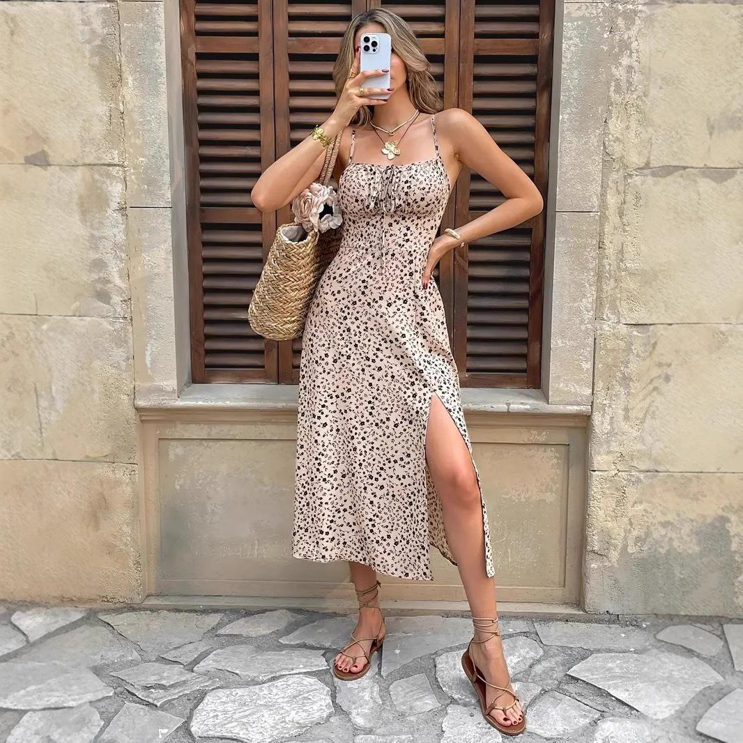 Floral Print Spaghetti Strap Split Casual Long Maxi Dress S різнокольоровий
Floral Print Spaghetti Strap Split Casual Long Maxi Dress S різнокольоровий