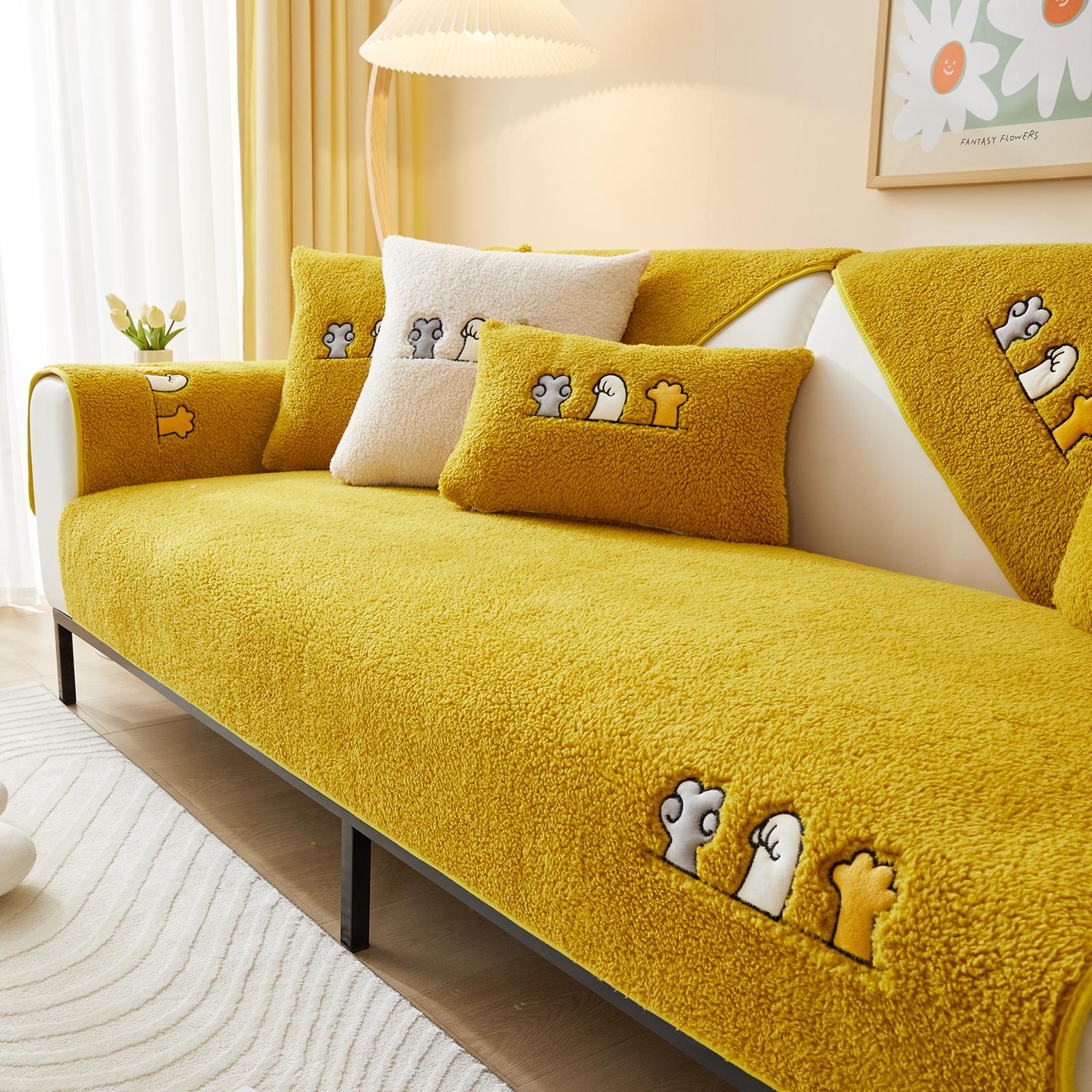Зимнее полотенце для дивана из овечьей шерсти, утолщенное, теплое, плюшевое, мягкое, гладкое, чехлы для дивана для гостиной, однотонное, нескользящее, чехол для дивана 70x70cm жёлтый
Зимнее полотенце для дивана из овечьей шерсти, утолщенное, теплое, плюшевое, мягкое, гладкое, чехлы для дивана для гостиной, однотонное, нескользящее, чехол для дивана 70x70cm жёлтый