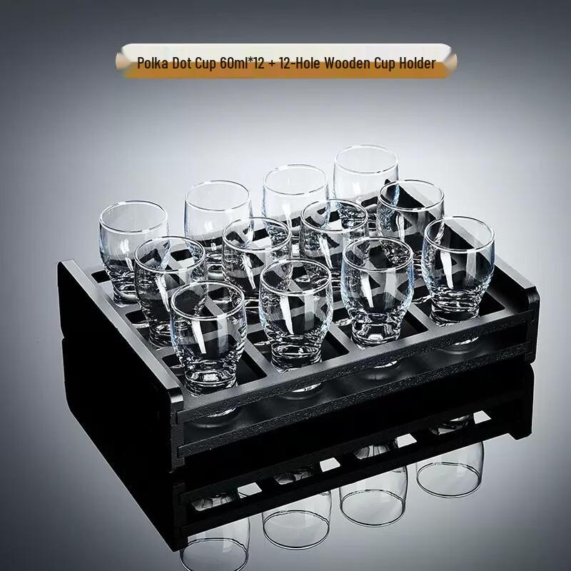 OLOEY Polka Dot Glass Shot Glass Set with Holder
OLOEY Polka Dot Glass Shot Glass Set with Holder
