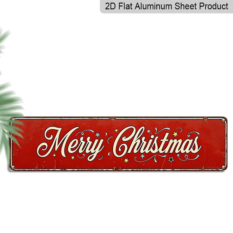 2D Flat Vintage Metal Christmas Wall Decor - Red Background with White Starry Sky Lettering, 4x16 Inch Rustic Style Holiday Alumium Decorative Sign 40cm x 10cm
2D Flat Vintage Metal Christmas Wall Decor - Red Background with White Starry Sky Lettering, 4x16 Inch Rustic Style Holiday Alumium Decorative Sign 40cm x 10cm
