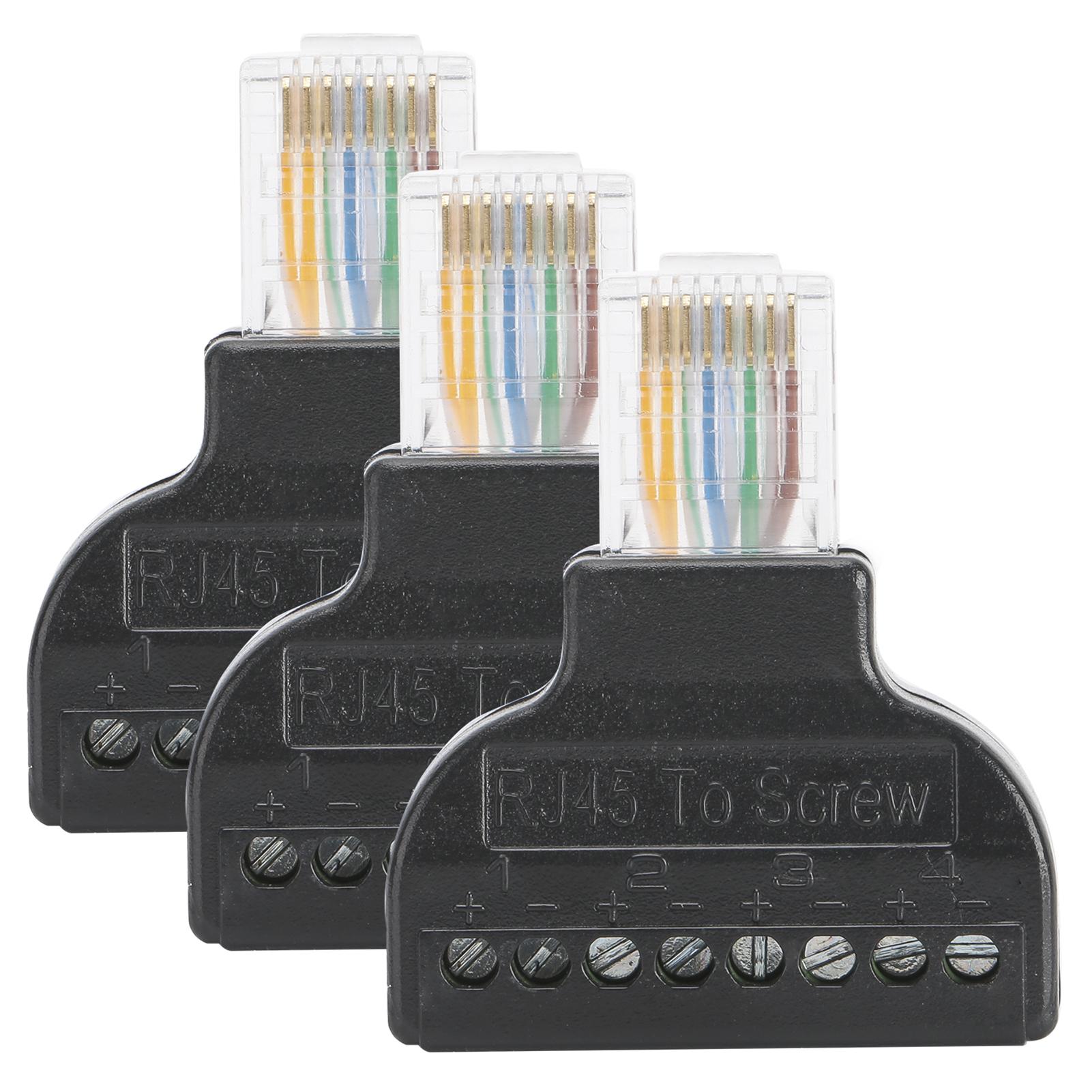 3 комплекта RJ45 Male на 8-контактный винтовой клеммный разъем адаптера Plug Jack для AV Digital
3 комплекта RJ45 Male на 8-контактный винтовой клеммный разъем адаптера Plug Jack для AV Digital