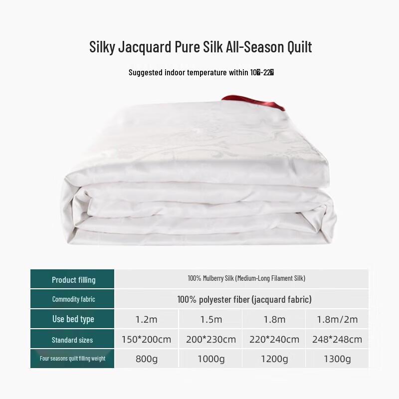 Mengjie Silky Jacquard 100% Silk All-Season Quilt
Mengjie Silky Jacquard 100% Silk All-Season Quilt