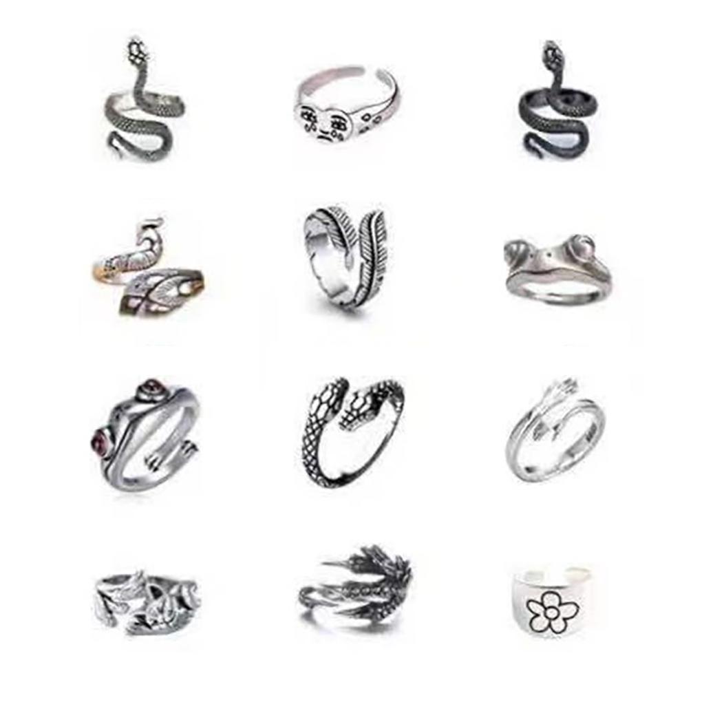 12 Pieces Personality Exaggerated Gift Ring Popular Antique Jewelry Rings Geometric Teenagers Fashion Adjustable Size type1
12 Pieces Personality Exaggerated Gift Ring Popular Antique Jewelry Rings Geometric Teenagers Fashion Adjustable Size type1