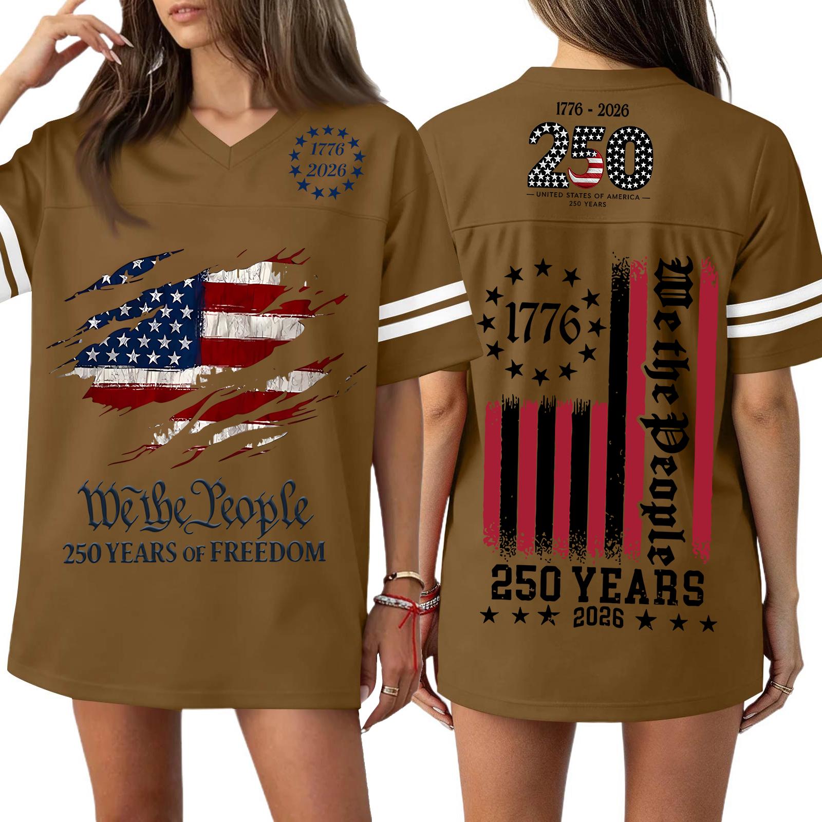 Women’s Casual V Neck Short Sleeve Jersey Top with 250th Anniversary Independence Day Print and Loose Style L коричневый
Women’s Casual V Neck Short Sleeve Jersey Top with 250th Anniversary Independence Day Print and Loose Style L коричневый