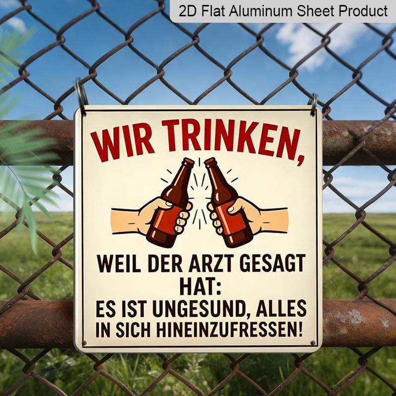 2D Flat, 1pc Vintage Aluminum Metal Sign - German Beer Humor Wall Art with Retro Design, Funny Drinking Quote for Man Cave, Bar & Restaurant Decor 20*20cm
2D Flat, 1pc Vintage Aluminum Metal Sign - German Beer Humor Wall Art with Retro Design, Funny Drinking Quote for Man Cave, Bar & Restaurant Decor 20*20cm