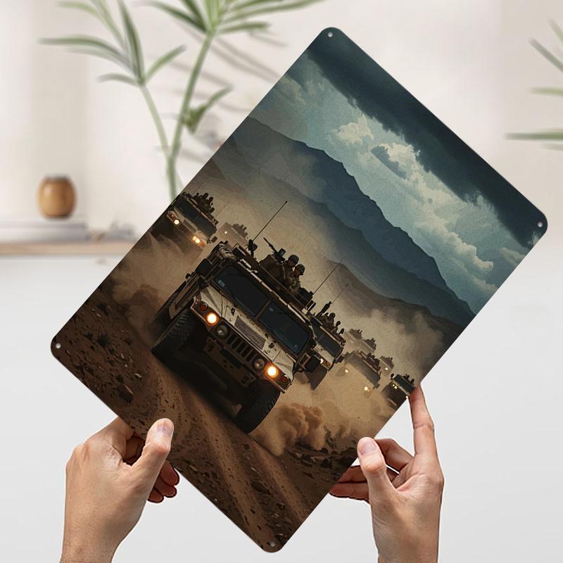 Military Convoy Desert Landscape Printed Poster Customized Wall Art Retro Vintage Metal Tin Signs for Office Decor Coffee Bar 7.9x11.8In(20x30cm)
Military Convoy Desert Landscape Printed Poster Customized Wall Art Retro Vintage Metal Tin Signs for Office Decor Coffee Bar 7.9x11.8In(20x30cm)