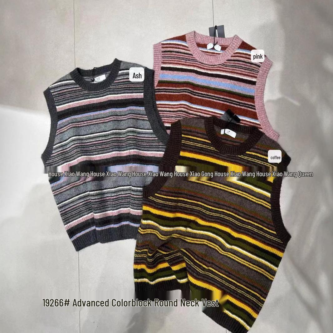 Xiao Wang s 19266 Winter Korean Style Loose Plus Size Casual Colorblock Knitted Striped Sweater Vest One Size
Xiao Wang s 19266 Winter Korean Style Loose Plus Size Casual Colorblock Knitted Striped Sweater Vest One Size