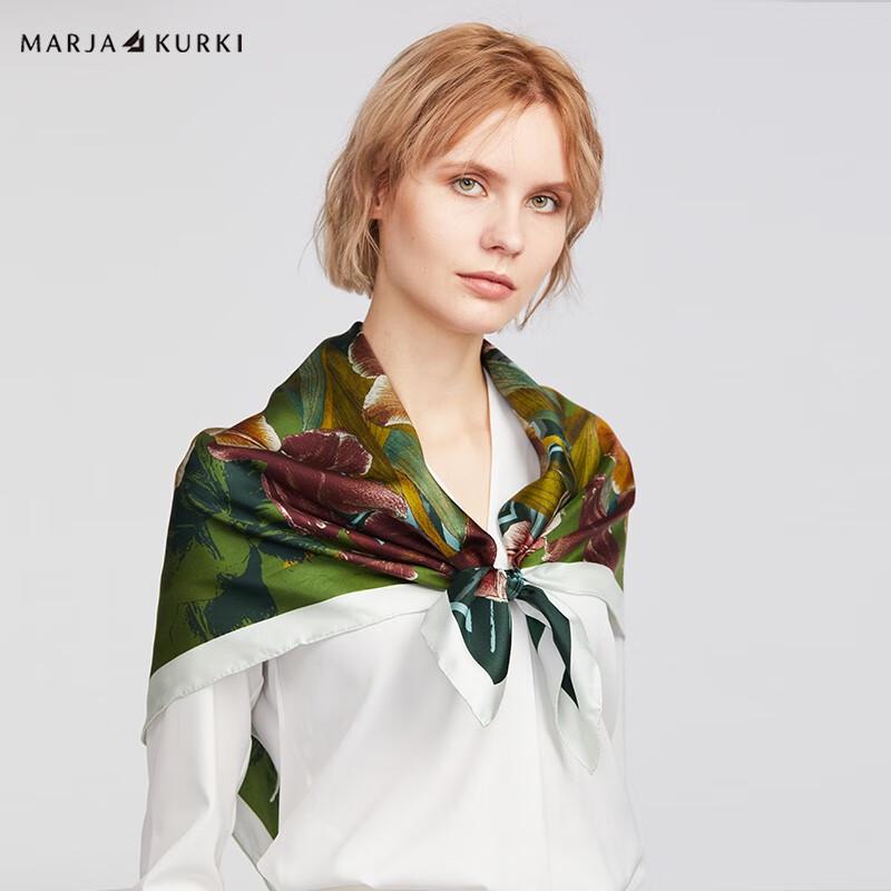 MARJA KURKI Женский большой квадратный шарф из тутового шелка с цветочным принтом
MARJA KURKI Женский большой квадратный шарф из тутового шелка с цветочным принтом