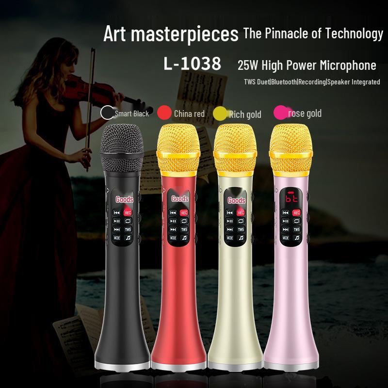 Wireless Bluetooth Karaoke Microphone & Speaker with Sound Card for Live Broadcast L598 (9W Speaker)
Wireless Bluetooth Karaoke Microphone & Speaker with Sound Card for Live Broadcast L598 (9W Speaker)