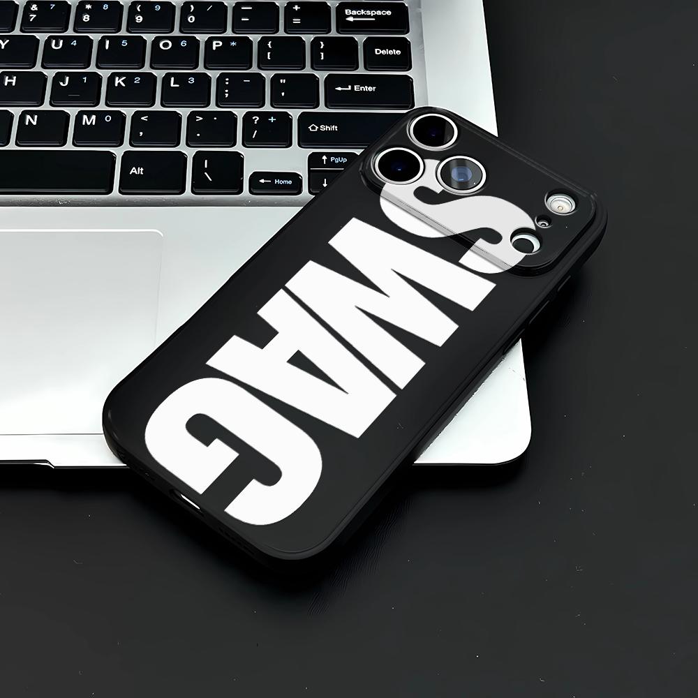 SWAG Four Color English Letters Phone Case For IPhone 17 16 15 14 Pro 13 12 11 Max Plus 7 8 Plus Shockproof Soft Silicone Cover iphone 16
SWAG Four Color English Letters Phone Case For IPhone 17 16 15 14 Pro 13 12 11 Max Plus 7 8 Plus Shockproof Soft Silicone Cover iphone 16