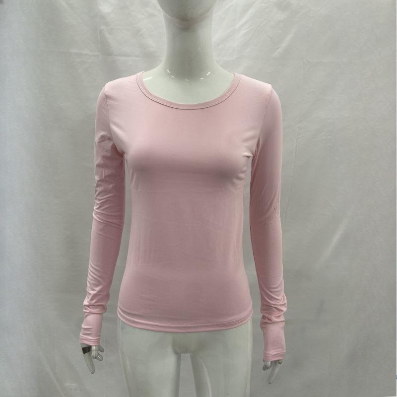 European and American niche solid color design sense, waist cinching casual round neck long sleeved T-shirt L рожевий
European and American niche solid color design sense, waist cinching casual round neck long sleeved T-shirt L рожевий